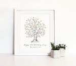 Hand Drawn Thumbprint Tree ideal Birthday Guest Book Alternative