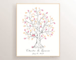 Wedding Fingerprint Tree with Love Birds