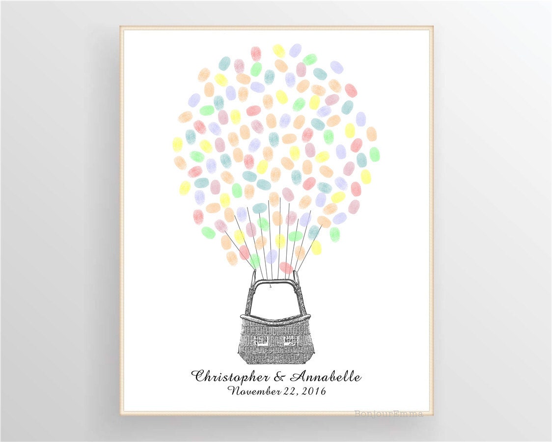 hot air balloon guest book