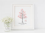 Baby Shower Fingerprint Tree with Swing