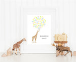Giraffe Fingerprint Guestbook