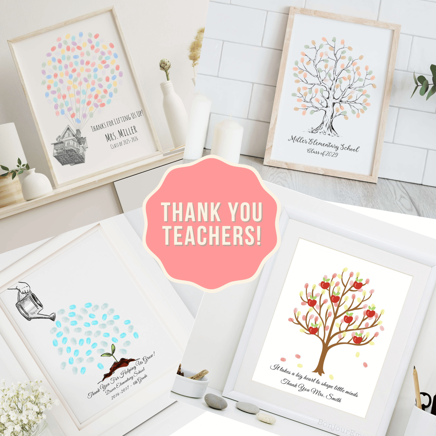 Teacher Appreciation Fingerprint Art: A Meaningful Class Gift That Lasts Forever