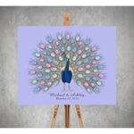 peacock guest book fingerprint