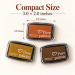 Size details for fall colors fingerprint guest book ink pad set of three