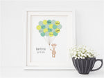 Framed giraffe signature balloon guest book