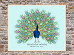  peacock guest book fingerprint