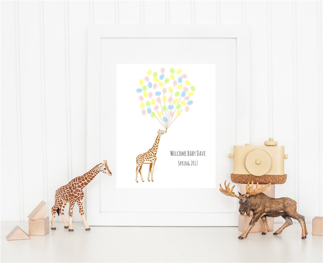 Giraffe Fingerprint Guestbook