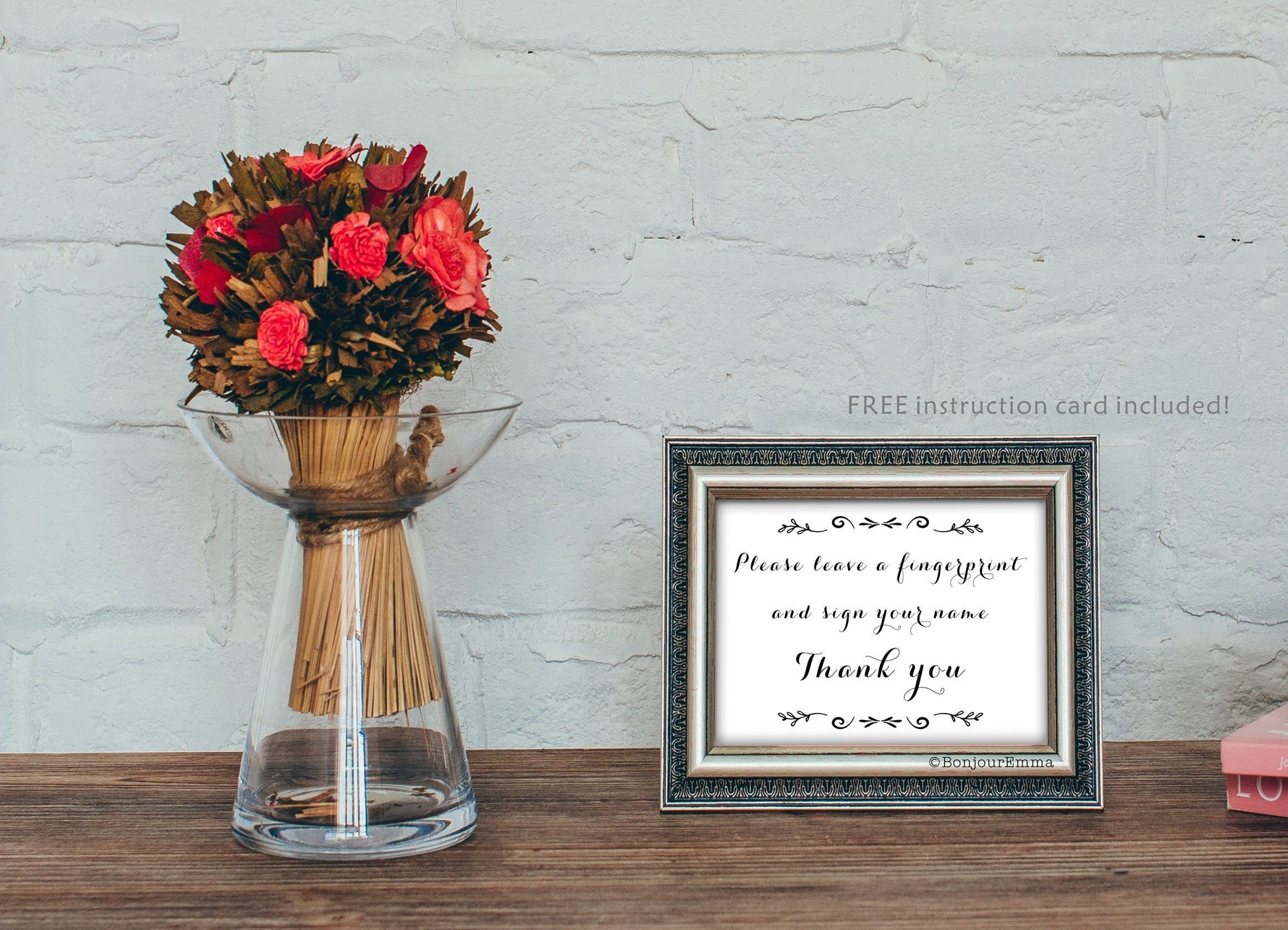 fingerprint guest book instructions