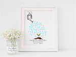 Teacher appreciation fingerprint art – personalized end-of-year classroom gift from students, custom keepsake print.